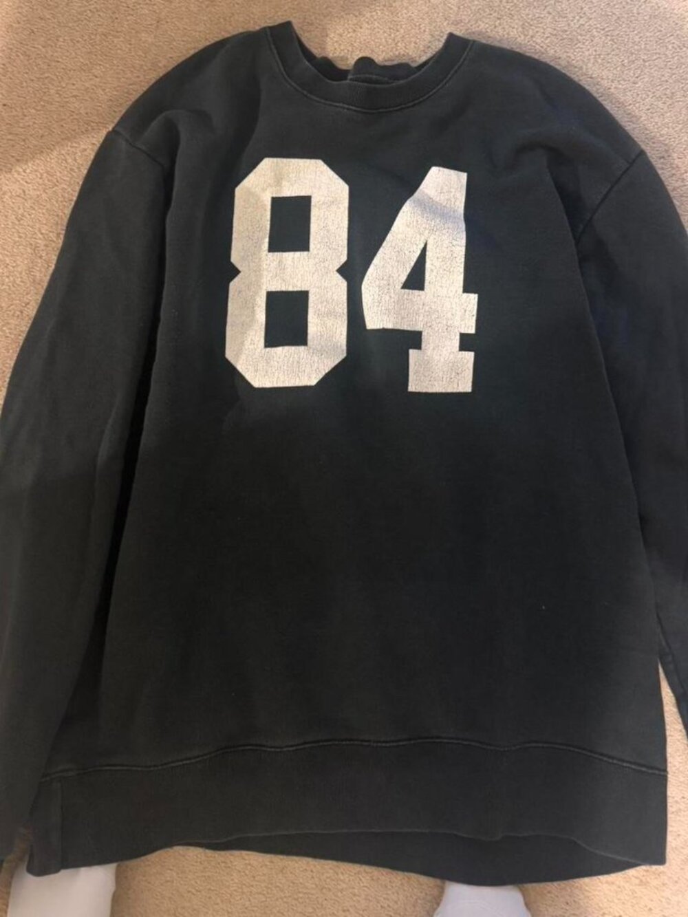 Brandy Melville Women's Grey and Black Sweatshirt - Picture 3 of 3